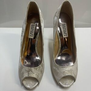 Badgley Mischka Elegant Peep-Toe Heels